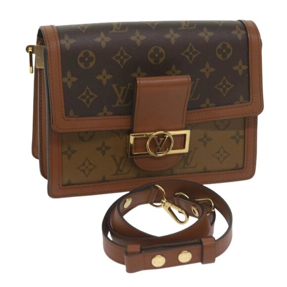 LOUIS VUITTON Monogram Reverse Dauphine MM Shoulder Bag M44391 LV Auth 60072A - Picture 1 of 16